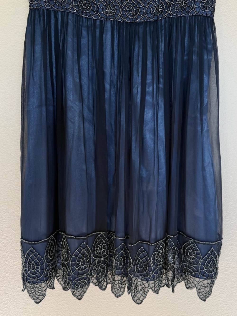 VTG 100% Silk Midi Dress Fairycore Adrianna Papell Sz 10 - Picture 3 of 10